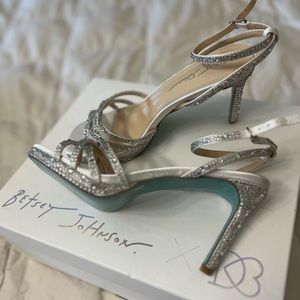 BNIB Betsy Johnson crystal stiletto sandal